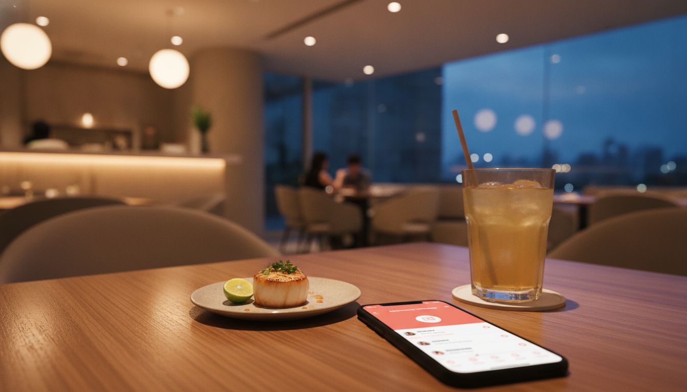 Singapore restaurant online reservation system on smartphone